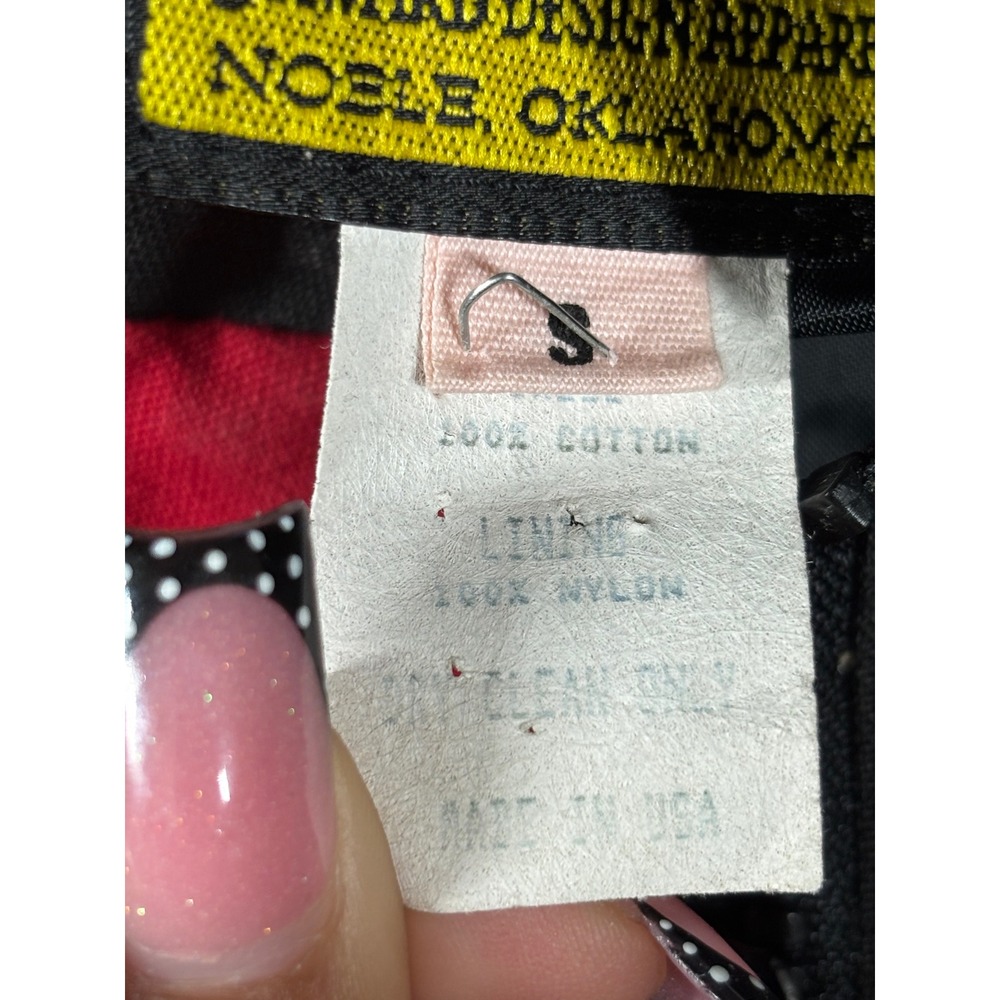 Vintage Bee-Wild Award Design Apparel Bomber Jacket Red Black Ballerina Womens S - Picture 4 of 11